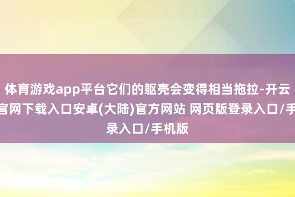 体育游戏app平台它们的躯壳会变得相当拖拉-开云app官网下载入口安卓(大陆)官方网站 网页版登录入口/手机版